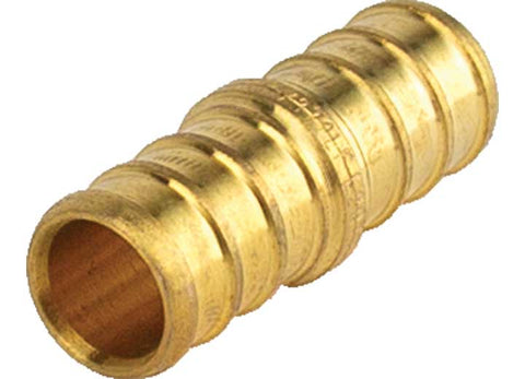 Brass Flair-It 1/2" PEX Straight Coupling Fitting 51132 - Angled View | United RV Parts