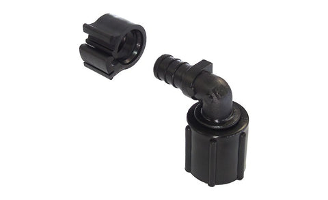 Black Flair-It PEXLOCK 30816 Swivel Elbow with Clip Ring Disassembled - Components View | United RV Parts