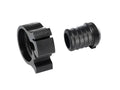 Black Plastic Flair-It PEXLOCK 1/2" PEX Plug 30863 - Close-Up Separated Components | United RV Parts
