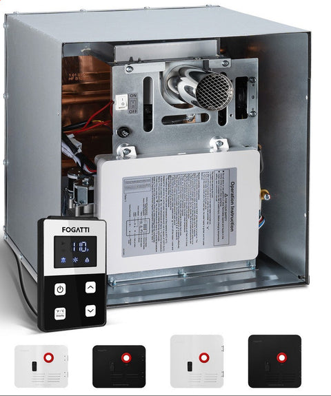 Fogatti FS09B1S 62,000 BTU Tankless Water Heater - Complete View with Controller Options | United RV Parts