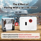 White Fogatti Water Heater - RV Garage Door Installation Comparison | United RV Parts