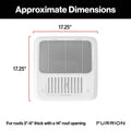 Furrion Chill Air Distribution Box Dimensions 17.25 Inch - Measurement Diagram | United RV Parts