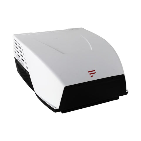White Furrion Chill HE 15000 BTU RV Air Conditioner - Angle View | United RV Parts