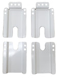 Silver Metal GE RV Washer Foot Brackets Set - Top View | United RV Parts