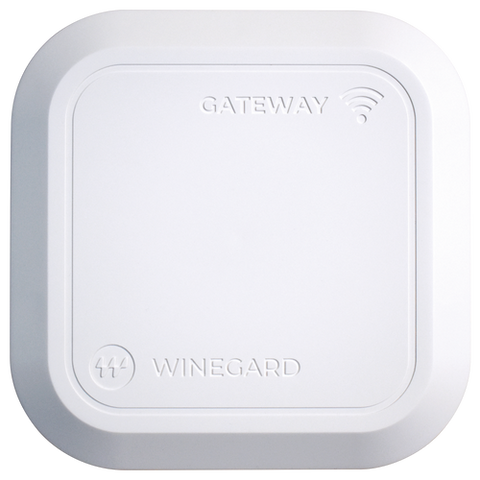 White Winegard Gateway 4G Router - Front View with WiFi Icon | United RV Parts