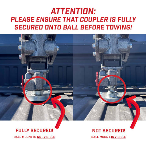 Gen-Y Gooseneck Coupler Safety Guide - Proper Ball Connection Instructions | United RV Parts