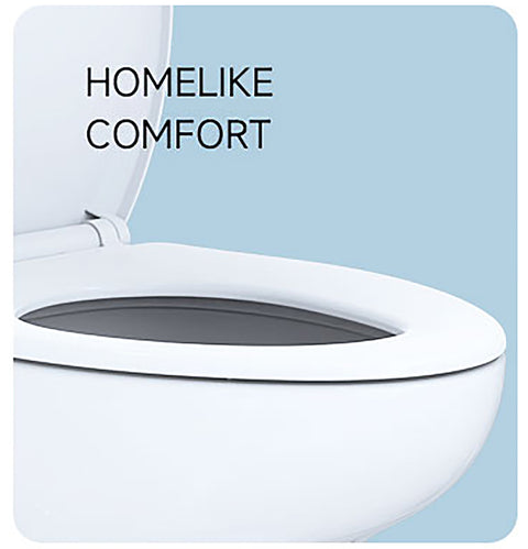 Seaflo | Inodoro residencial de altura para autocaravanas | SFRTCH-02-01 | Taza de cerámica alargada | Pedal | Blanco