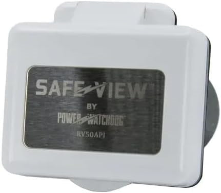 White Hughes SafeView Smart RV Power Inlet - Front Display | United RV Parts
