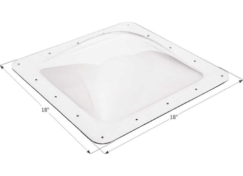 Icon Clear RV Skylight SL1414C 18x18 Outer Dimensions Diagram - Measurement View | United RV Parts