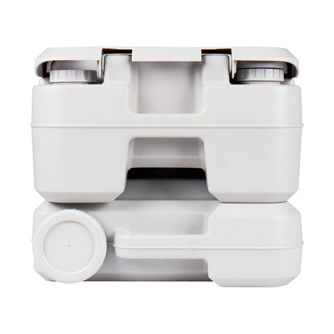 Seaflo SFPT-10-01 Portable Camping Toilet - Rear View Showing Waste Tank Drain Cap | United RV Parts