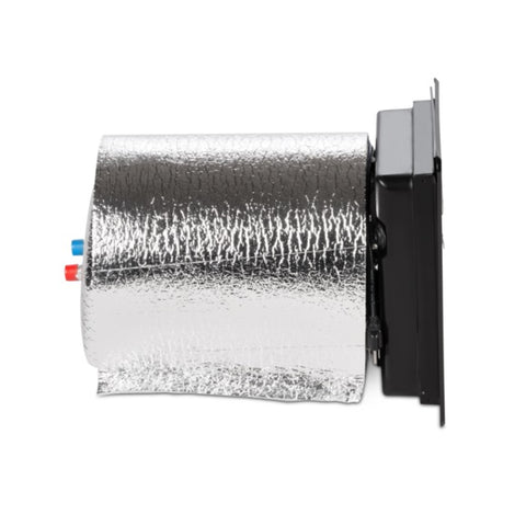 Silver Insulated Dometic Water Heater - Side Profile View | United RV Parts