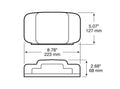 Peterson B457-15 Combination Tail Light Dimension Diagram 8.78x5.07x2.68in | United RV Parts