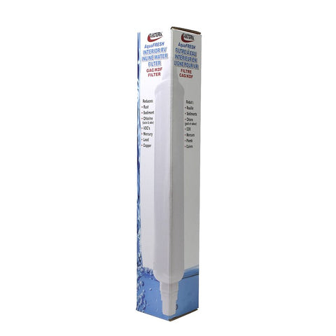 Valterra AquaFresh Interior Inline Water Filter Packaging - Front View | United RV Parts