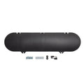 Black Camco Propane Tank Cover with Hardware Kit - Front View | United RV Parts