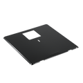 Black Dometic RV Water Heater Door 94010 6 Gallon Single Latch - Angled Front View | United RV Parts