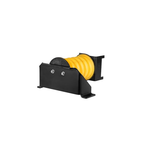 SumoSprings SSR-180-54-1 Horizontal Mount Yellow Spring in Black Bracket - Side Profile | United RV Parts