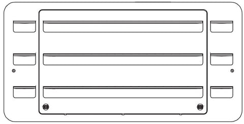 Dometic Side Refrigerator Vent 3109349.065 - Technical Line Drawing Diagram | United RV Parts