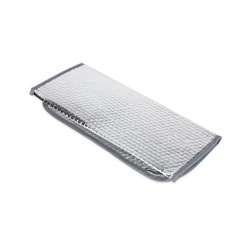Silver Reflective RV Window Cover - Side Profile with Binding | United RV Parts