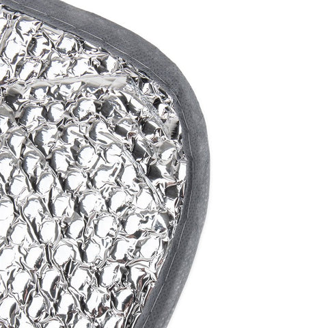 Silver Reflective Material Close-Up Detail - Textured Surface | United RV Parts