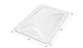 Icon RV Skylight 14x22 Clear Bubble SL1422C with 18x26 Dimensions - Measurement Diagram | United RV Parts