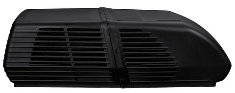 Textured Black Coleman Mach 10 RV AC Shroud Replacement - Side Profile with Vent Louver Detail | United RV Parts