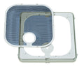 White 2-Piece Roof Vent Screen Frame BVC0573-41R - Top View | United RV Parts