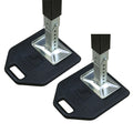Black Plastic RV Jack Base Pads 12x14 with Scissor Jack Feet - Pair View | United RV Parts