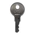 Silver Metal RV Baggage Door Key CH751 - Front View | United RV Parts