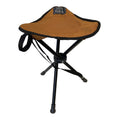 Sierra Brown Canvas Tripod Camping Stool - Front Angle View | United RV Parts