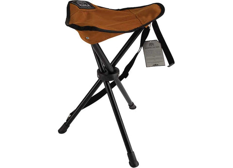 Kuma 430-KM-TRICH-SB Sierra Black Tri-Pod Stool with Hang Tag - Side View | United RV Parts