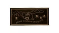 Brown Beige RV Home Mat with Camping Graphics - Top View | United RV Parts