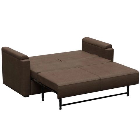 Brown Satula Lippert Heritage Series RV Sleeper Sofa Fully Extended Bed Position - Steel Frame Detail | United RV Parts