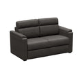 Charcoal McCoy PolyHyde Vinyl RV Sleeper Sofa - 3/4 Front View | United RV Parts
