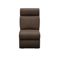 Brown Satula PolyHyde Lippert Heritage Armless RV Recliner - Direct Front View Upright Position | United RV Parts