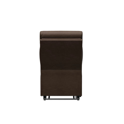 Brown Satula Lippert Heritage Armless RV Recliner - Rear View Showing Metal Base Frame | United RV Parts