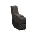 Charcoal McCoy Vinyl RV Theater Seating Center Console - Angled Front View | United RV Parts