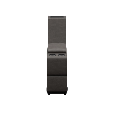 Charcoal McCoy Vinyl RV Theater Center Console with Dual Cup Holders - Front View | United RV Parts