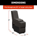 Lippert Heritage Theater Center Console Dimensions - 39"H x 35"D x 10"W, Fits 26" RV Door | United RV Parts