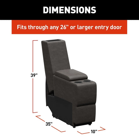 Lippert Heritage Theater Center Console Dimensions - 39"H x 35"D x 10"W, Fits 26" RV Door | United RV Parts