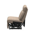 Dellmead Woven Fabric RV Theater Armless Recliner - Side Profile Showing Recliner Mechanism | United RV Parts