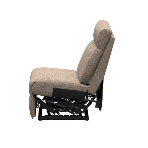 Dellmead Woven Fabric RV Theater Armless Recliner - Side Profile Showing Recliner Mechanism | United RV Parts
