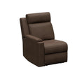 Satula Brown Lippert Heritage Right Hand RV Theater Recliner - 3/4 Angle View | United RV Parts