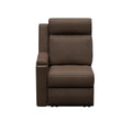 Satula Brown PolyHyde Vinyl RV Theater Recliner - Front View Upright Position | United RV Parts