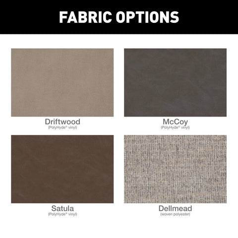 Heritage Theater Modular Seating Fabric Options - Driftwood McCoy Satula Dellmead PolyHyde Vinyl | United RV Parts