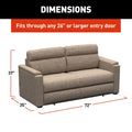 Thomas Payne Heritage RV Sleeper Sofa Dimensions Chart - 72W x 35D x 37H Fits 26in Entry Door | United RV Parts