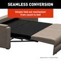 Thomas Payne Heritage RV Sleeper Sofa Seamless Fold-Out Conversion Mechanism Detail - Driftwood Sample | United RV Parts