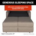 Thomas Payne Heritage RV Sleeper Sofa 23% More Sleeping Space - 81in Bed Depth Front View | United RV Parts
