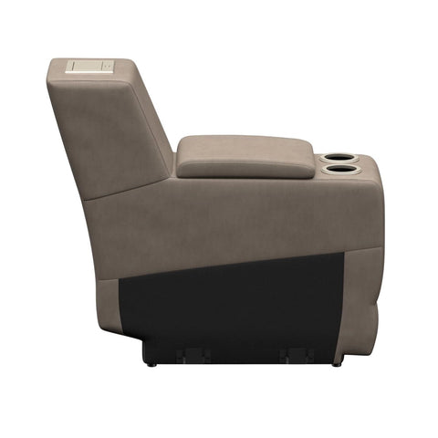 Driftwood Leather Thomas Payne Seismic RV Theater Seating Center Console - Right Side Profile | United RV Parts