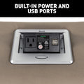 Thomas Payne Seismic RV Center Console Built-In 120V Power Outlet and Dual USB Charging Ports - Close-Up | United RV Parts