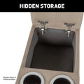 Thomas Payne Seismic RV Center Console Dual Cup Holders with Chrome Trim Rings - Close-Up Detail | United RV Parts